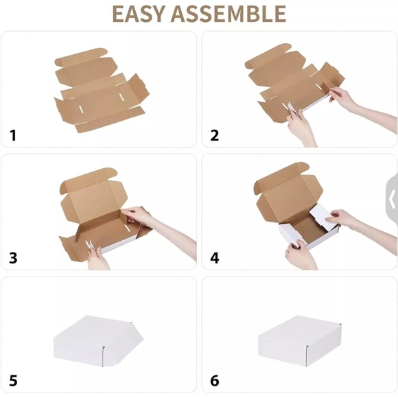 🔥 72 pc @ 6”x4”x3” White Corrugated Boxes Shipping Mailer Packing Strong GREAT - Picture 3 of 8